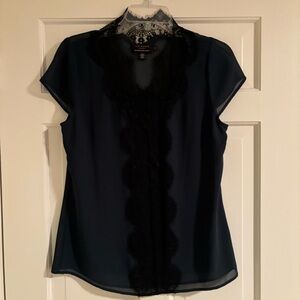 Ted Baker Green and Black Lace Women's Blouse